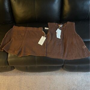 moon & madison Brown Knit Set
